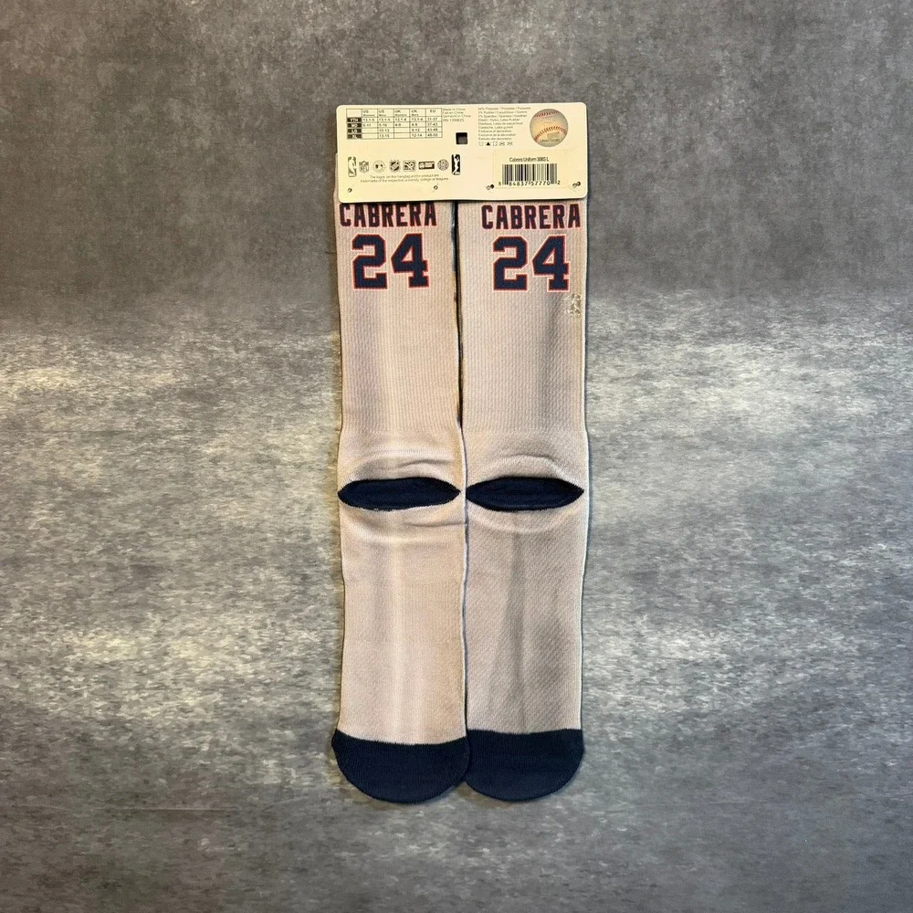 FBF Originals Miguel Cabrera Detroit‎ Tigers MLB Crew Socks Mens Large New